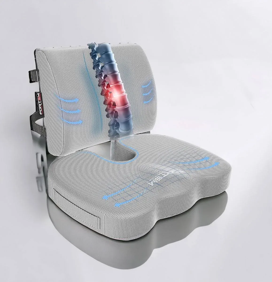 FORTEM Chair Cushion Seat Cushion for Office Lumbar Support for Chair