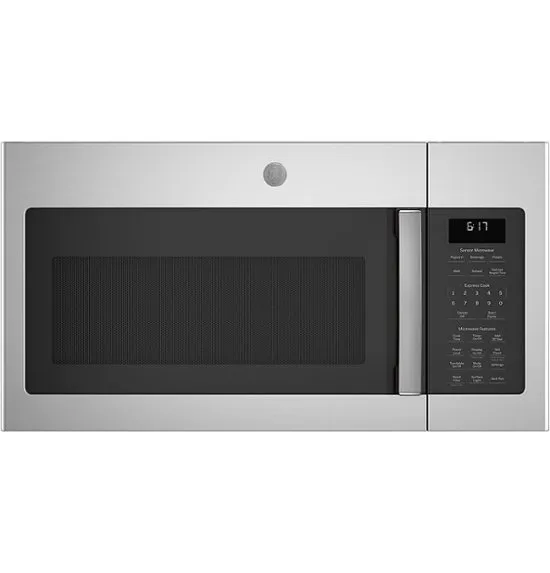 GE - 1.7 Cu. Ft. Over-the-Range Sensor Fingerprint Resistant Microwave Oven - Stainless Steel