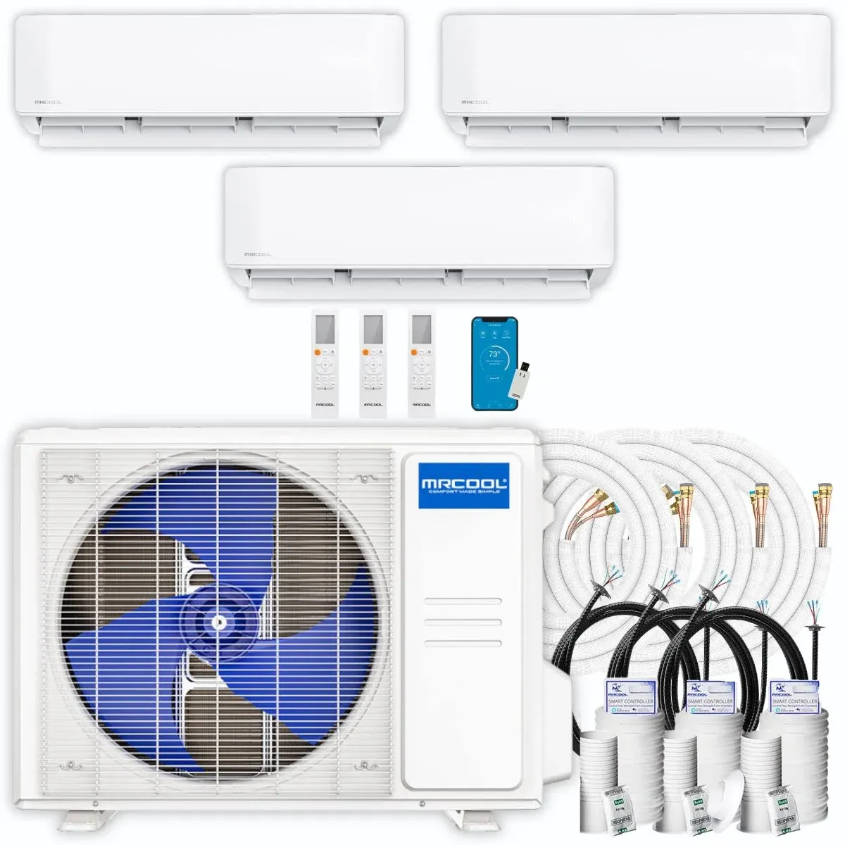 MRCOOL DIY Mini Split | 36K BTU 3-Zone (9K+9K+18K) Ductless Air Conditioner and Heat Pump 25' Line Set