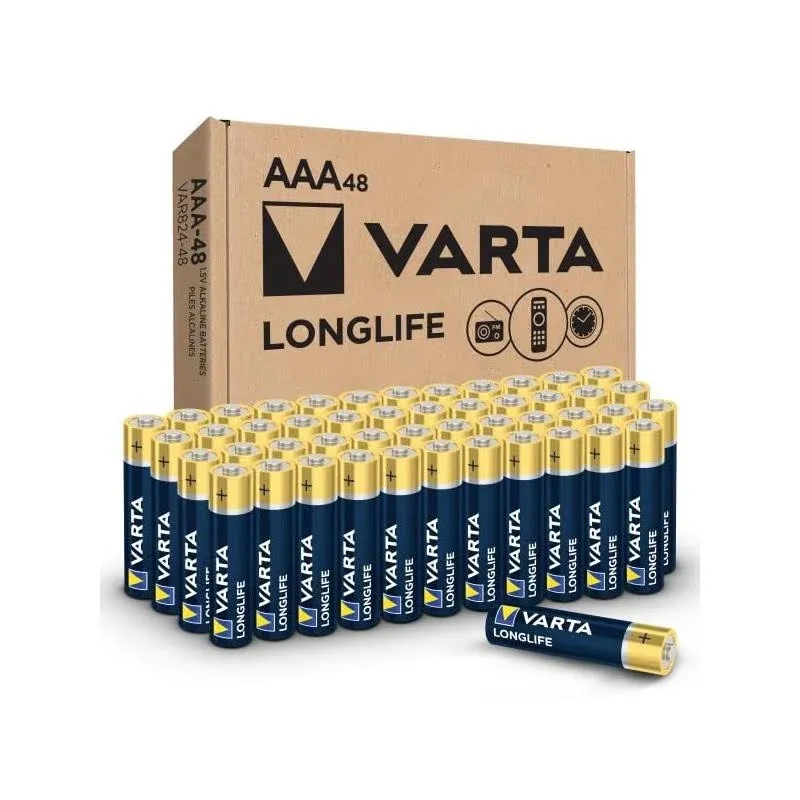 Varta Longlife AAA Alkaline Batteries 48 Pack