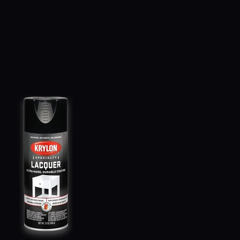 Krylon - K07030777 - 12 oz. Black Spray Lacquer