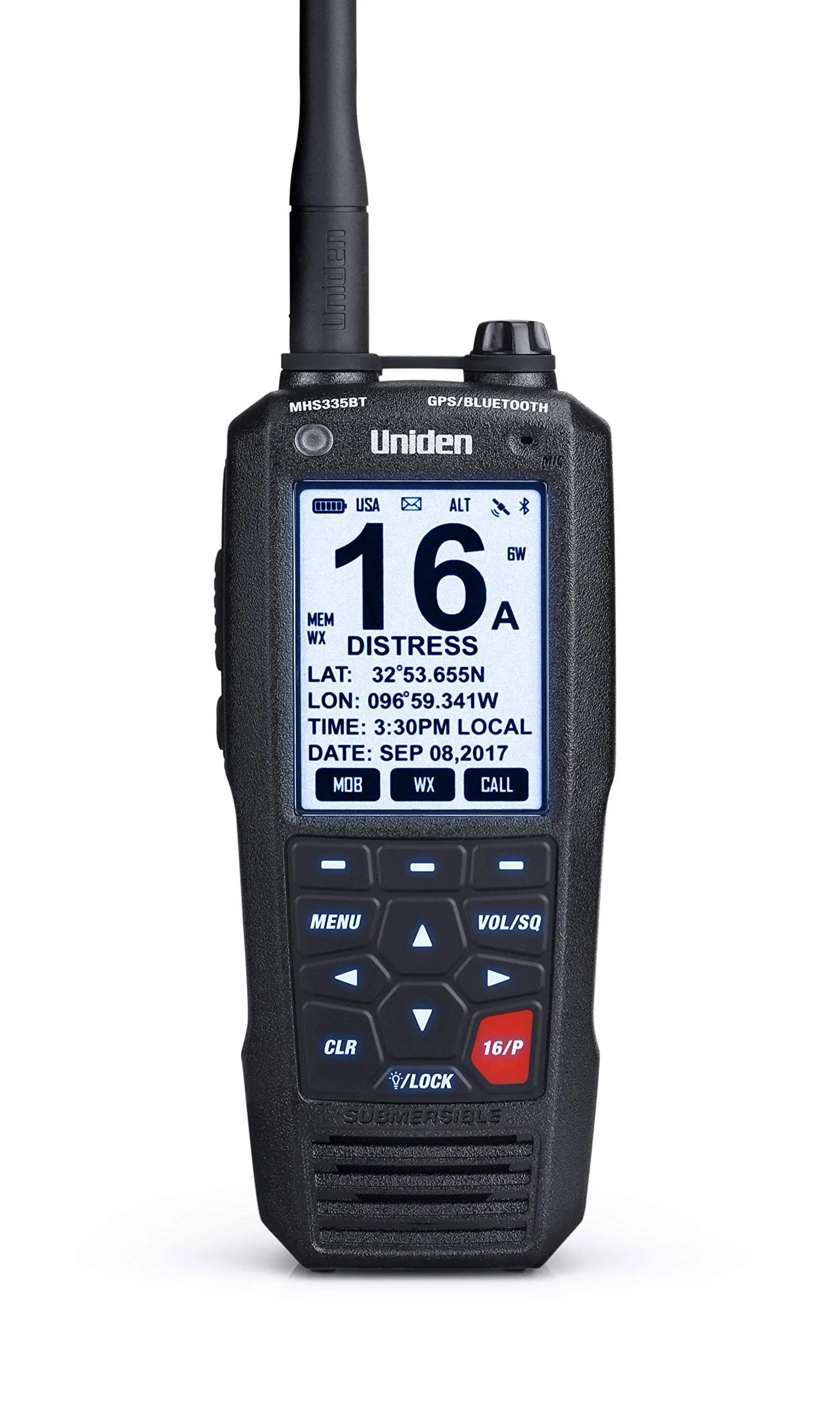 Uniden MHS335BT Handheld VHF Radio GPS Bluetooth)