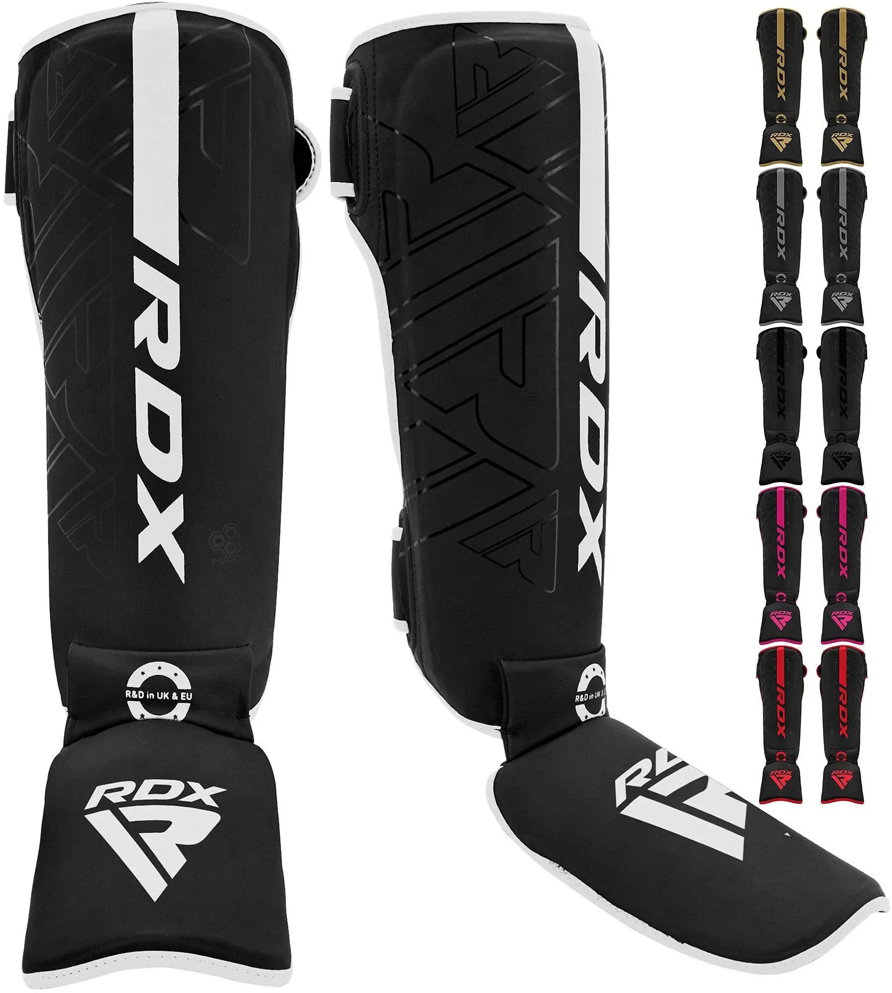 RDX Shin Guards for Kickboxing, Muay Thai and Training Pads, Maya Hide Leather ...