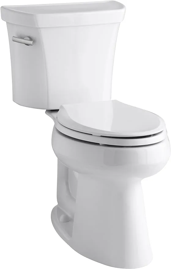 Kohler K-3889-0 White Highline Two-Piece Elongated Toilet, 1.28 GPF