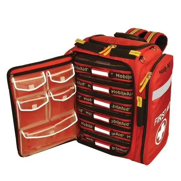 Professional Trauma First Aid Backpack (with 6 medical supplies pouches) (31400)