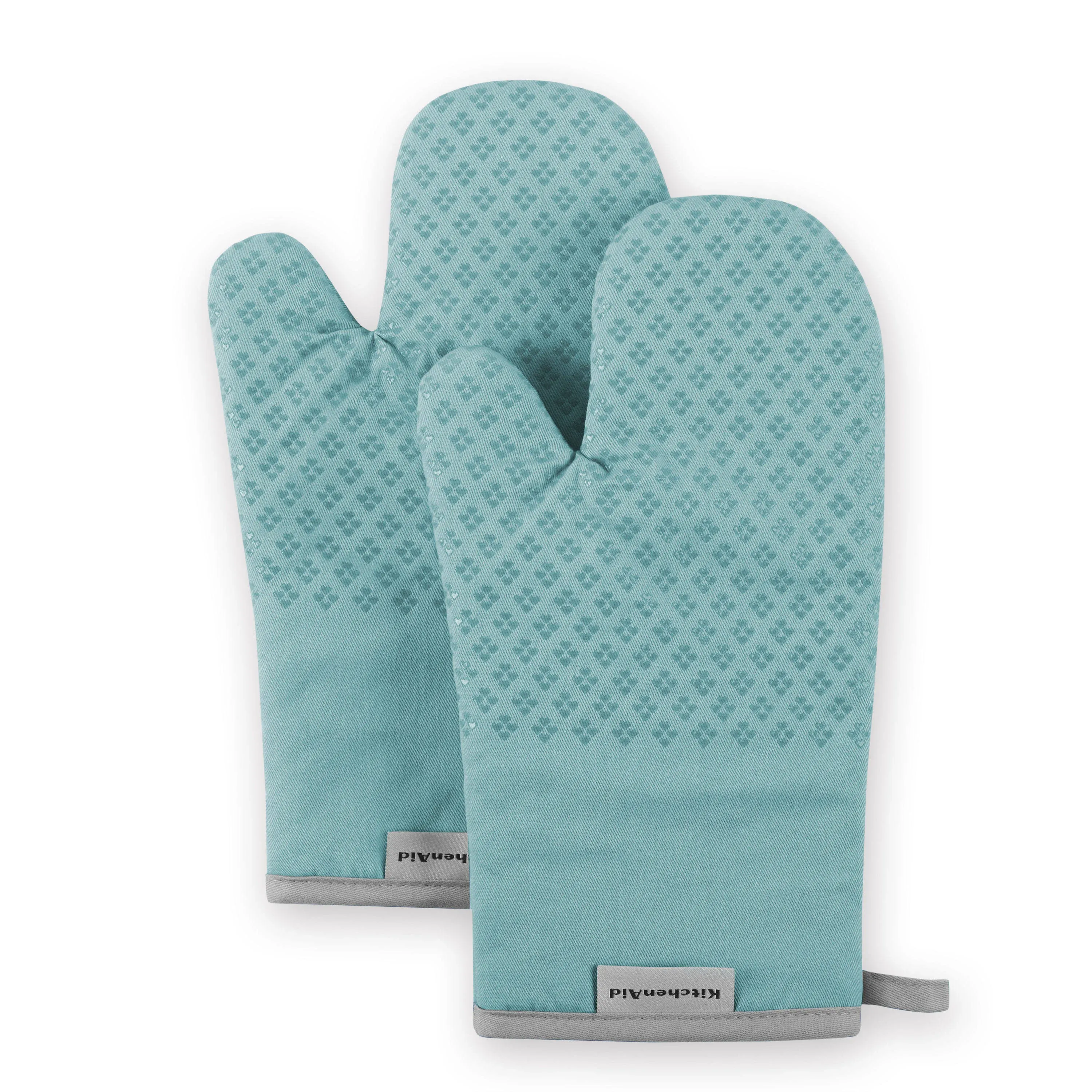 KitchenAid Asteroid Oven Mitt Set, 7"x12.5", Fog Blue, 2 Piece