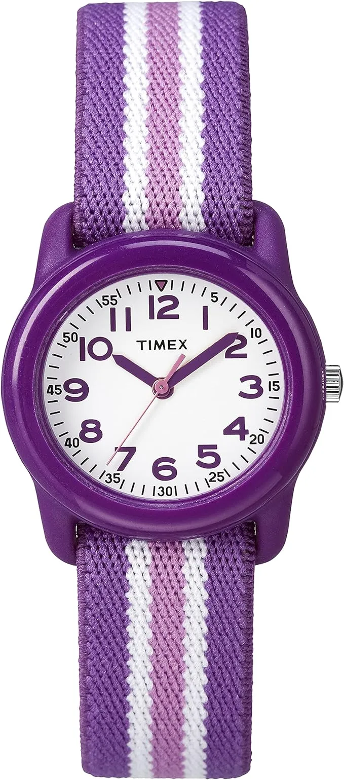 Timex Kids Lizards Watch with Multi-Colored Elastic Fabric Strap