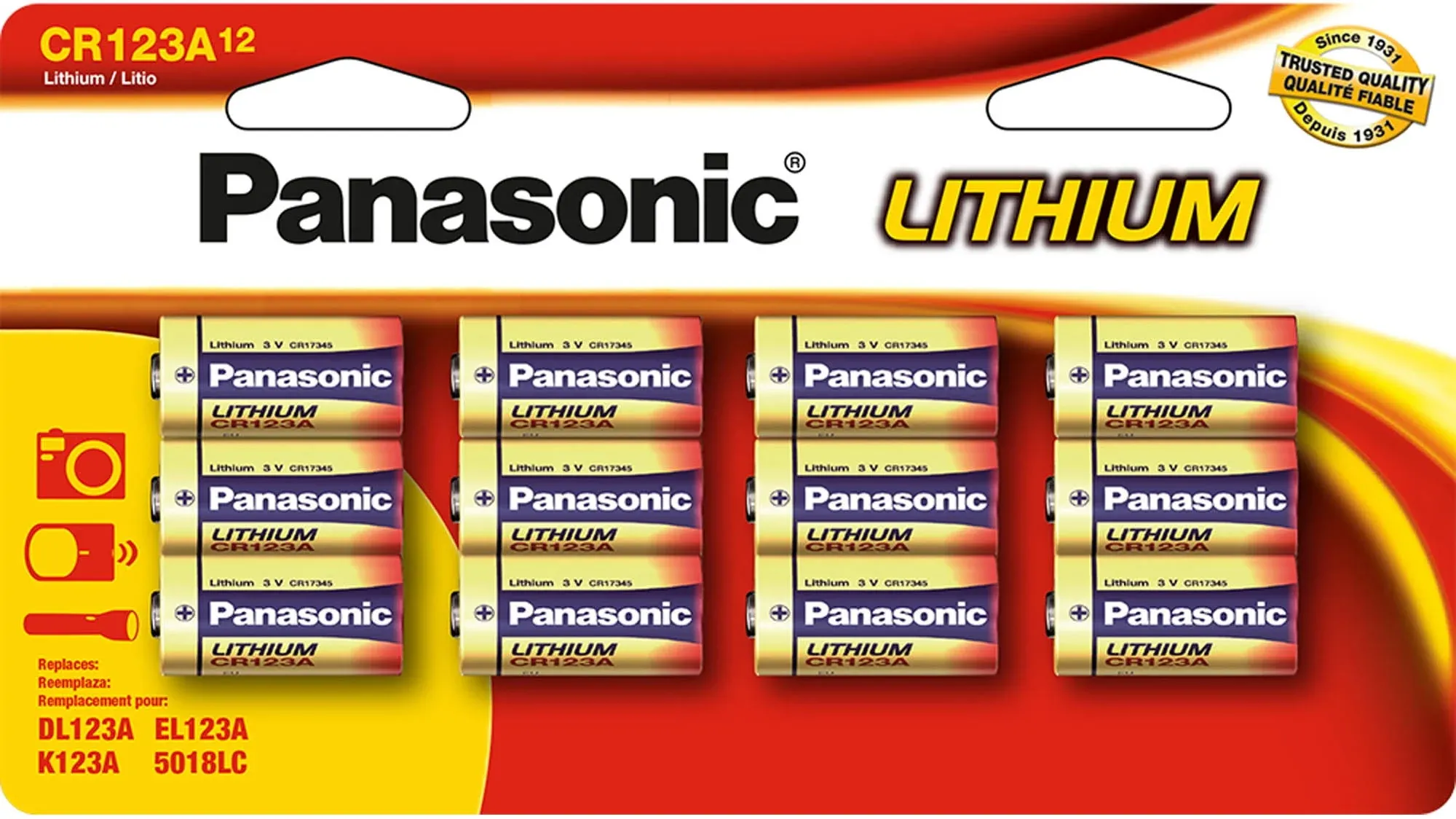 Panasonic CR123A 3V Lithium Battery