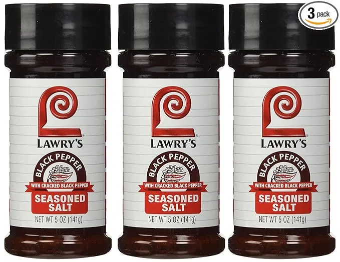 Lawry's Seasoned Salt Black Pepper (5 Ounce , Pack of 3)