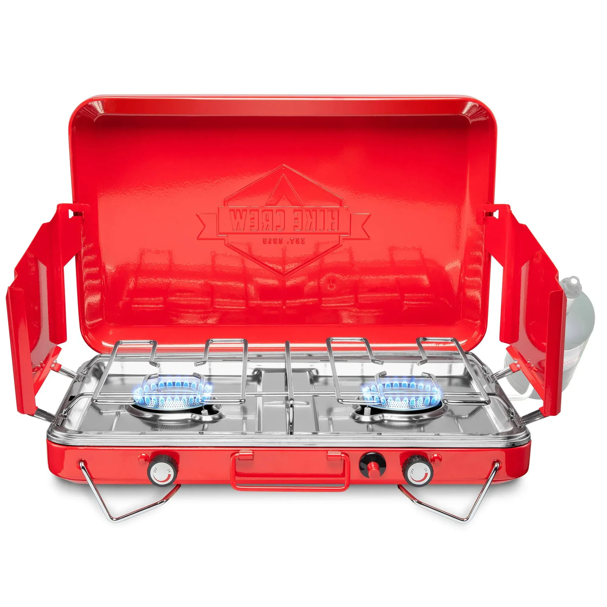 Hike Crew Gas Camping Stove, Portable Stove with Double Burner