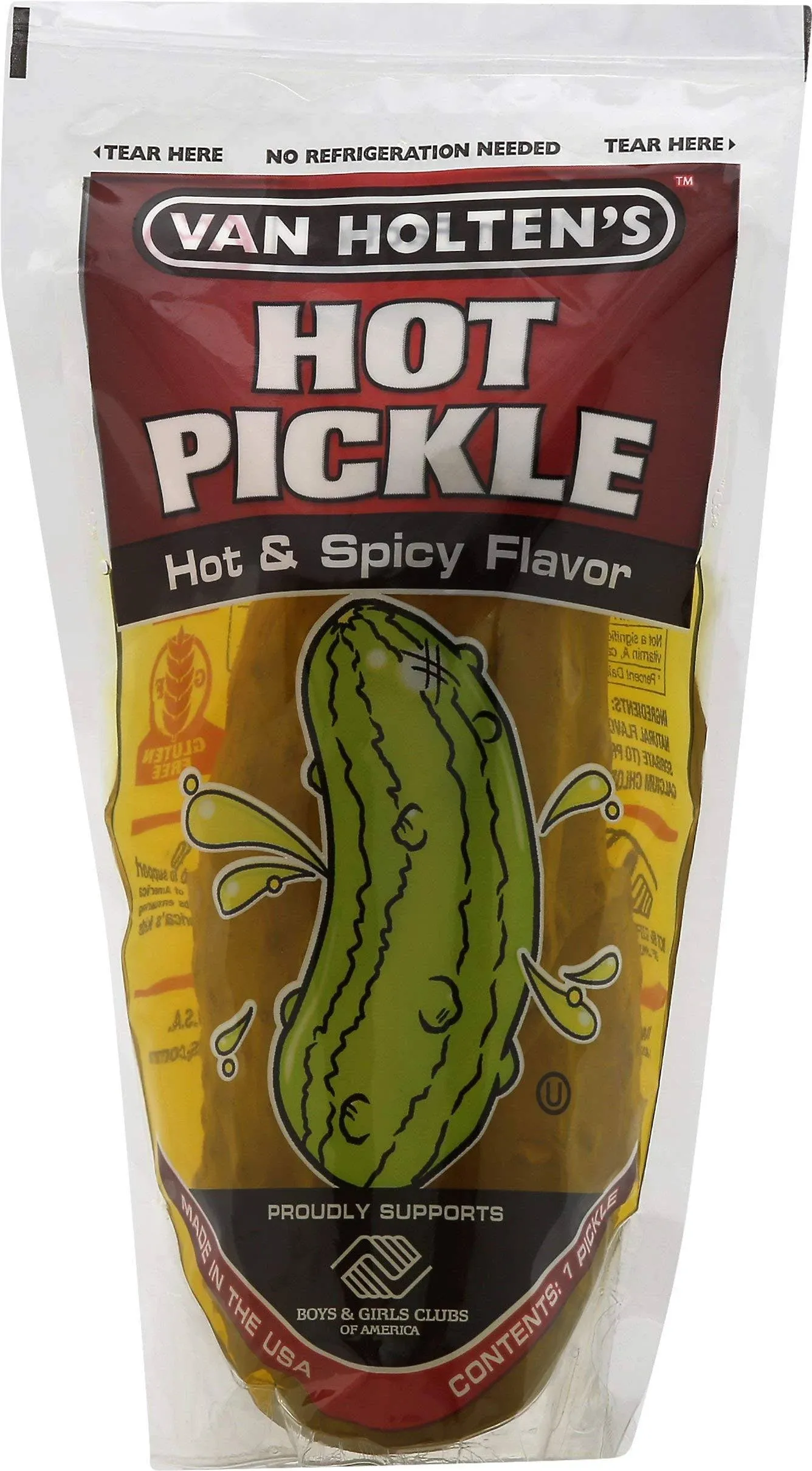 Van Holten's Pickles - Jumbo Hot Pickle-In-A-Pouch - 12 Pack