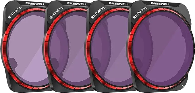 Freewell Bright Day 4Pack Filter Kit for Air 3 ND/PL Hybrid, GimbalSafe Technology