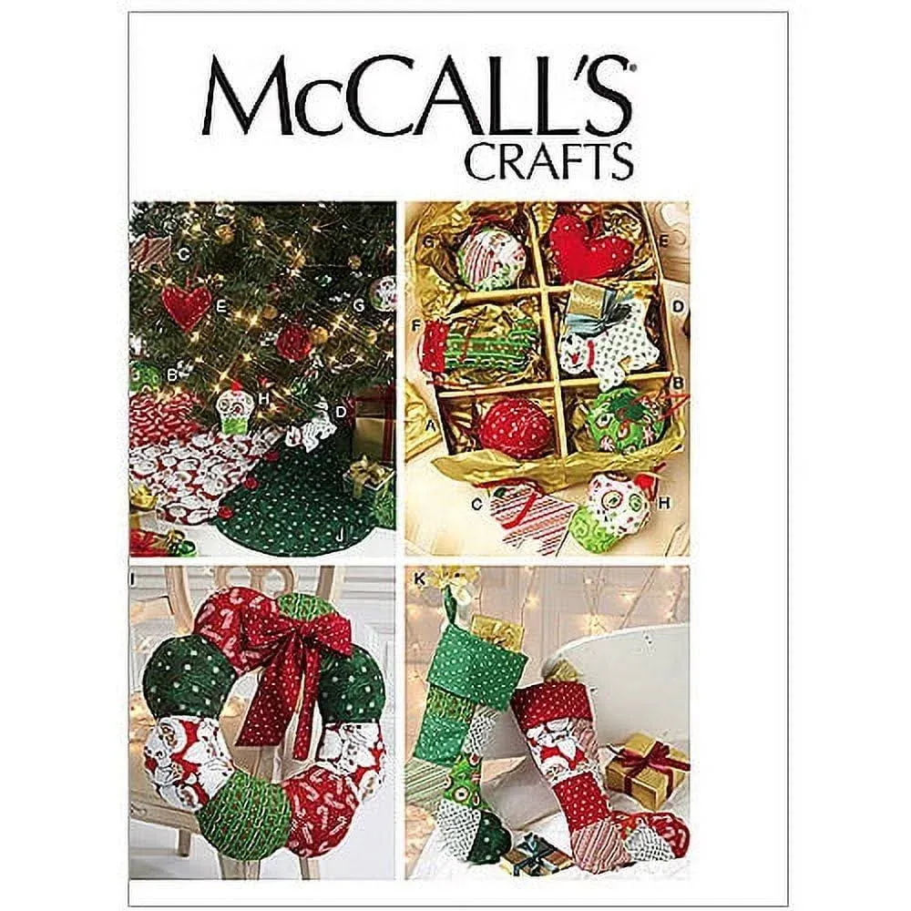 McCall's Ornaments, Wreath, Tree Skirt and Stocking-One Size Only