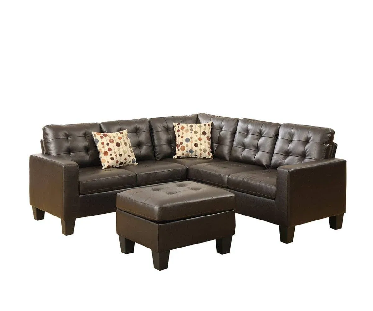 Poundex Sectional Set Espresso