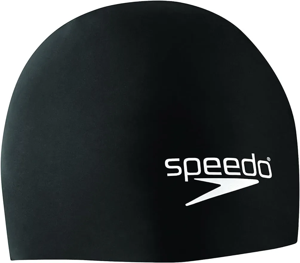  Unisex-Adult Swim Cap Silicone Elastomeric Speedo Black