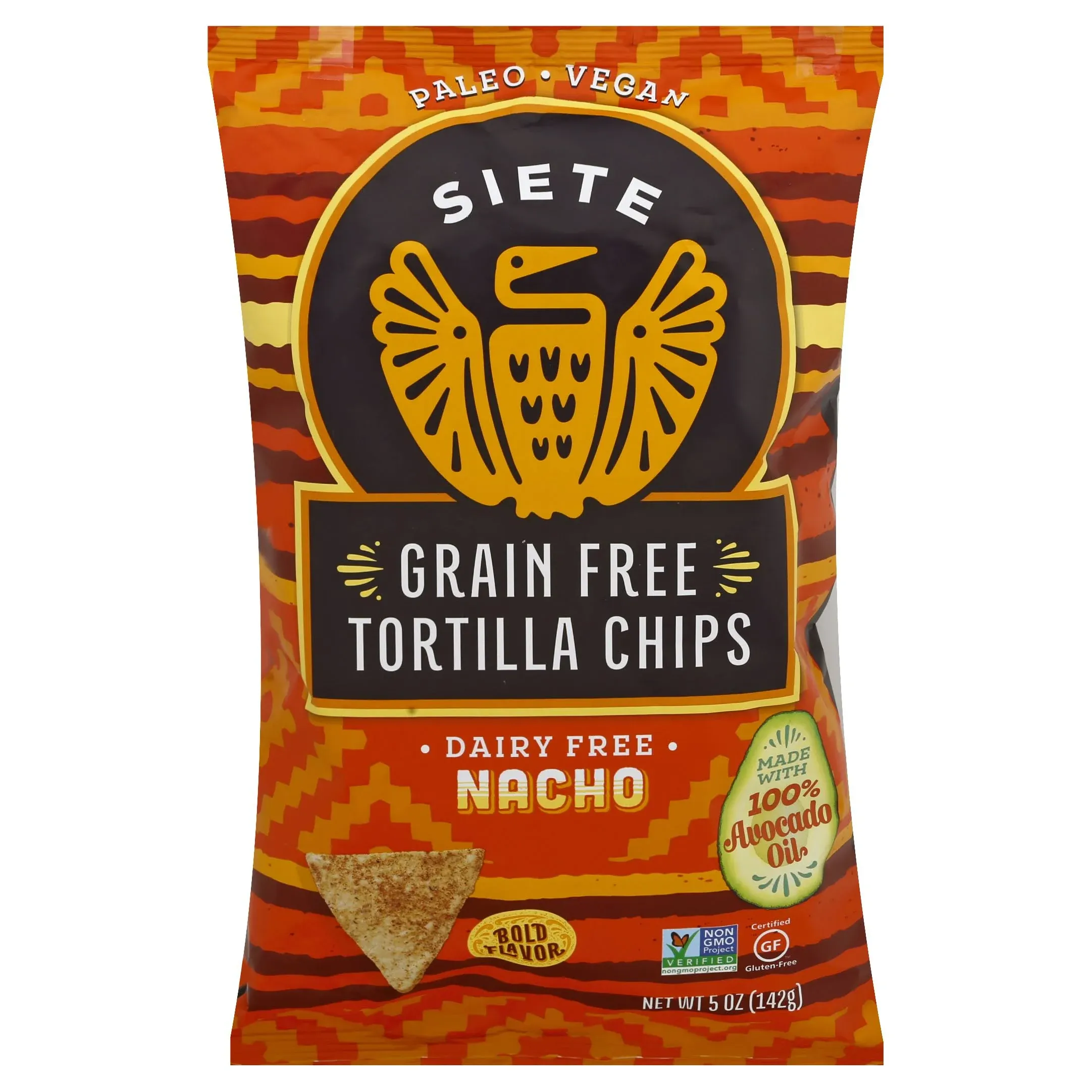 Siete Nacho Grain Free Tortilla Chips - 5 oz packet