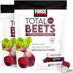 Force Factor Total Beets Soft Chews with Beetroot, Nitrates, L-Citrulline, Grapeseed Extract, & Antioxidants, Healthy Energy Supplement with Elite Ingredients for Heart, Superfood, 120 Count, 2-Pack