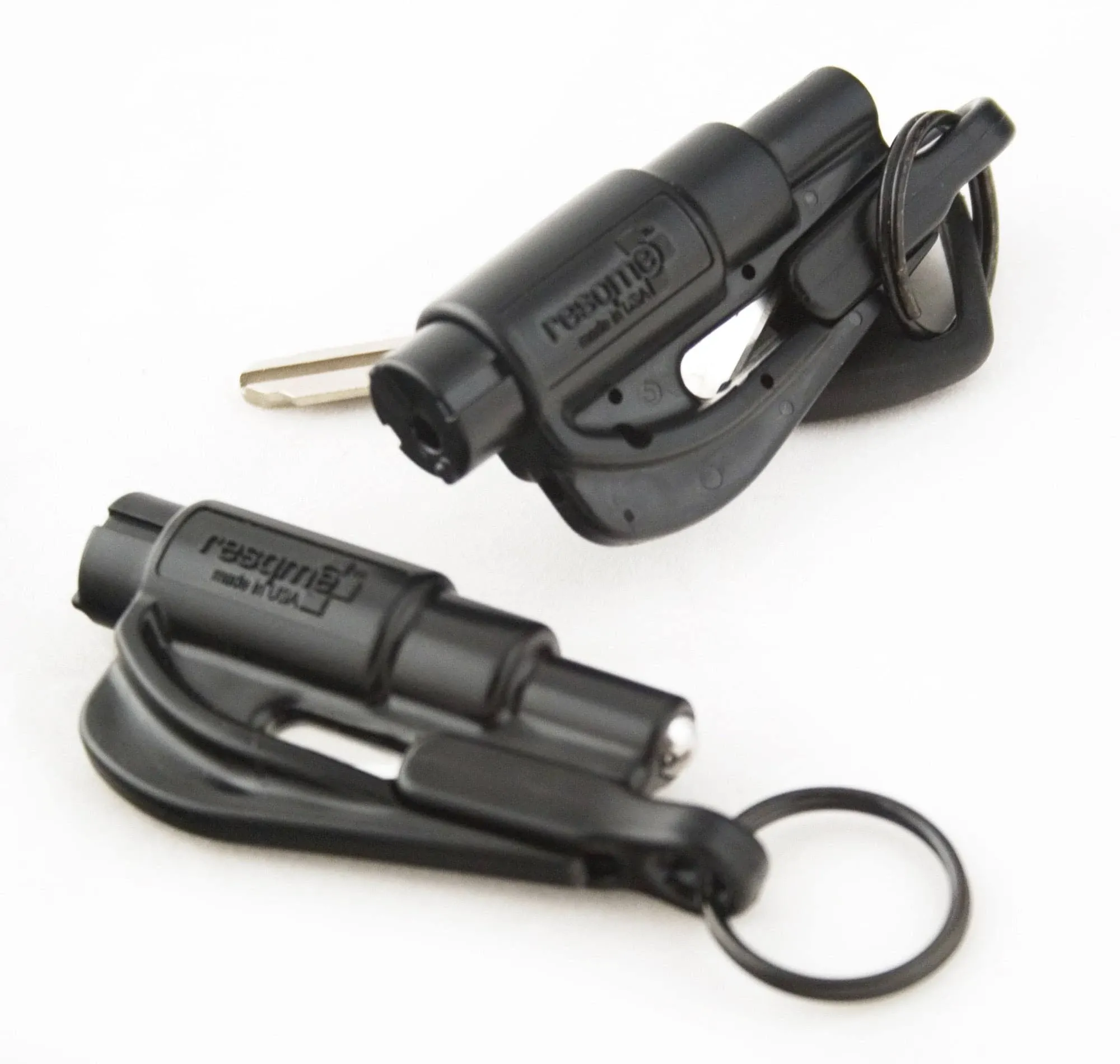 Resqme The Original Keychain Car Escape Tool, Made in USA Black - Pack of 2