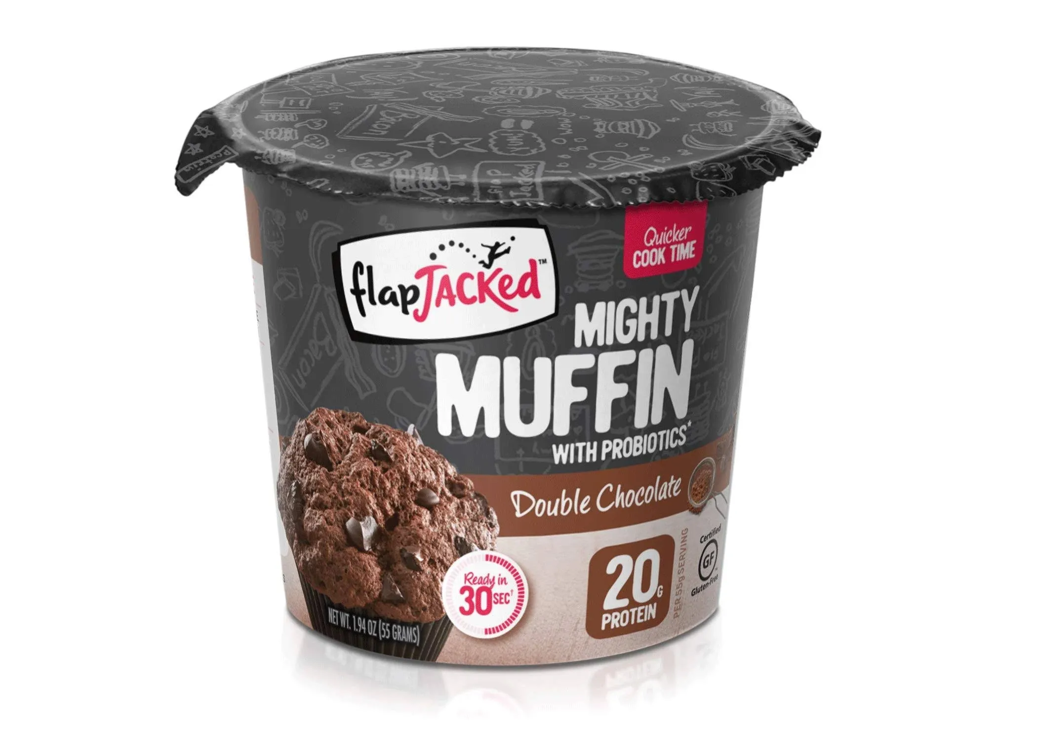 Flapjacked Mighty Muffin with Probiotics Double Chocolate