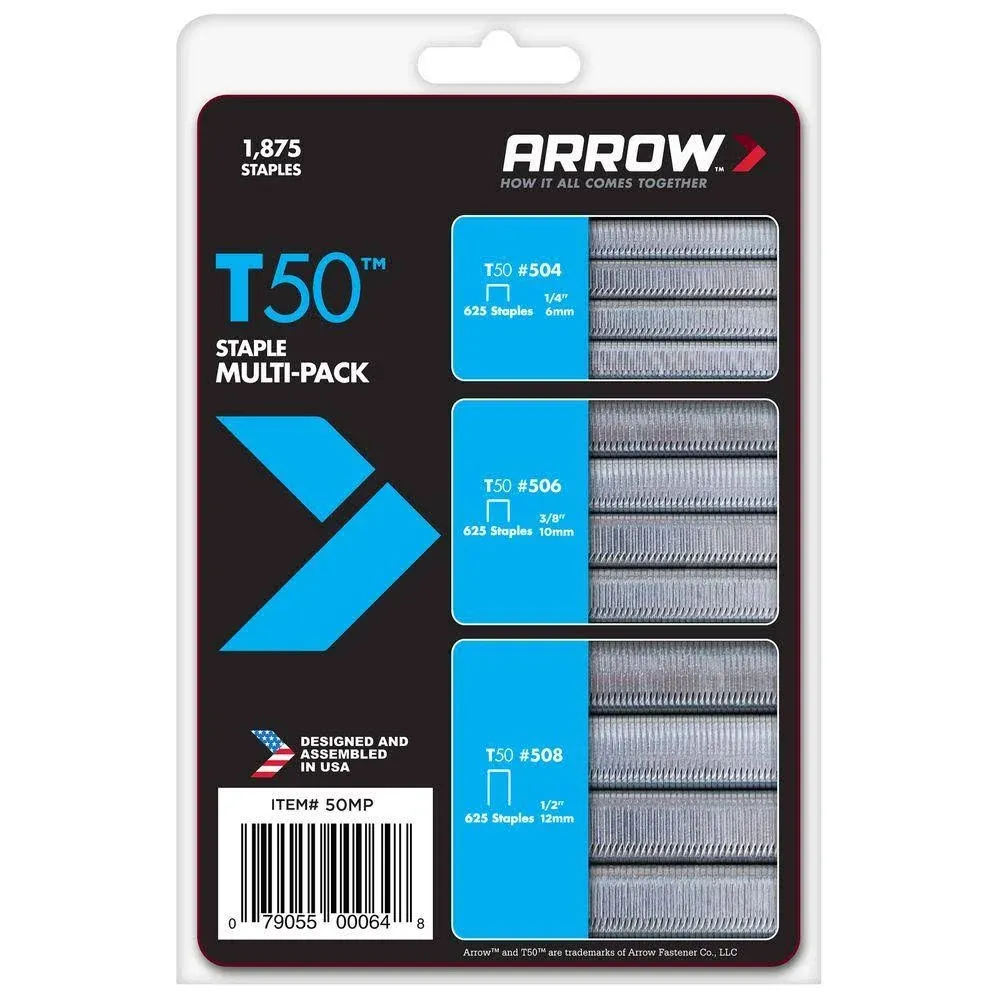 Arrow Fastener T50 Multi-Pack Staples