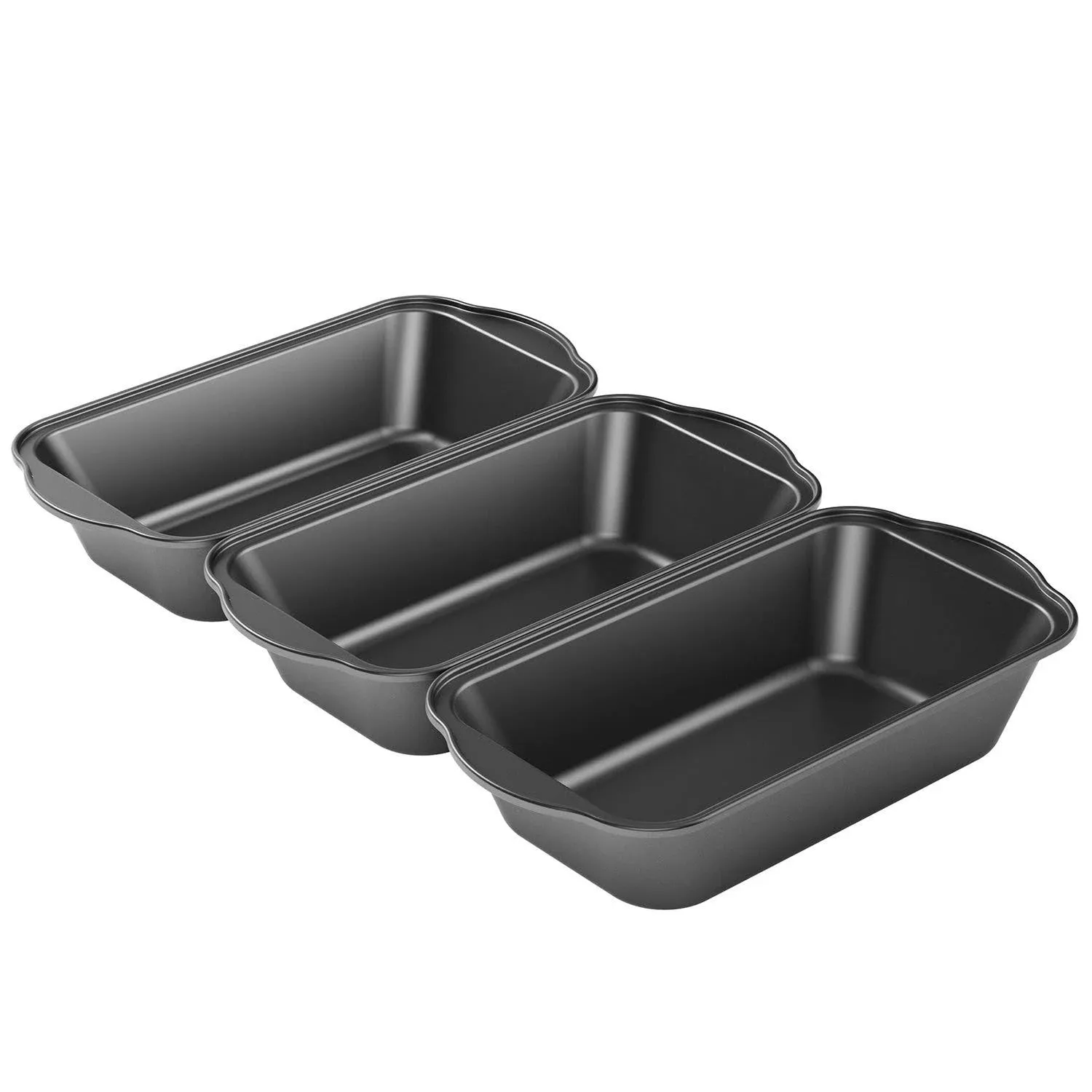 3 Pack Nonstick Carbon Steel Bread Pan, Large Loaf Pan 9.5X5