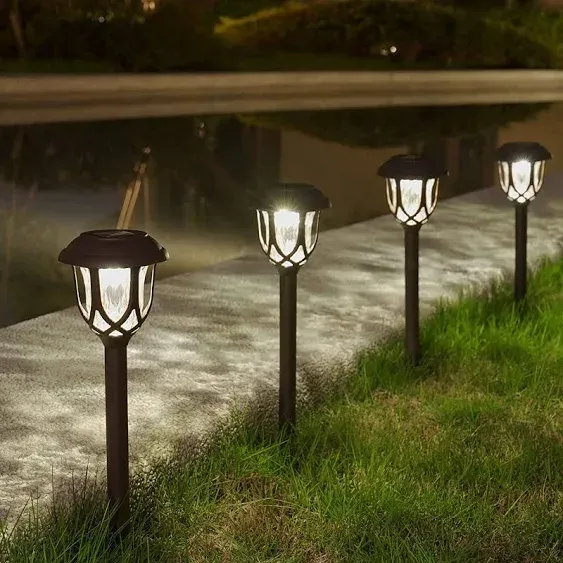 10 Pack Solar Lights Outdoor Decorative, Solar Pathway Lights Outdoor, Solar ...