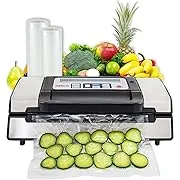 Nesco Deluxe Food VS-12 Vacuum Sealer, 130 Watts, Kit Bags & Viewing Lid, Compact, Silver