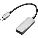 Amazon Basics Aluminium USB-C to DisplayPort Adapter (4K@60Hz), Thunderbolt 3 Compatible, Case of 135, Grey