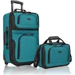 U.S. Traveler Rio Rugged Fabric Luggage, Royal Blue, 2 Wheel