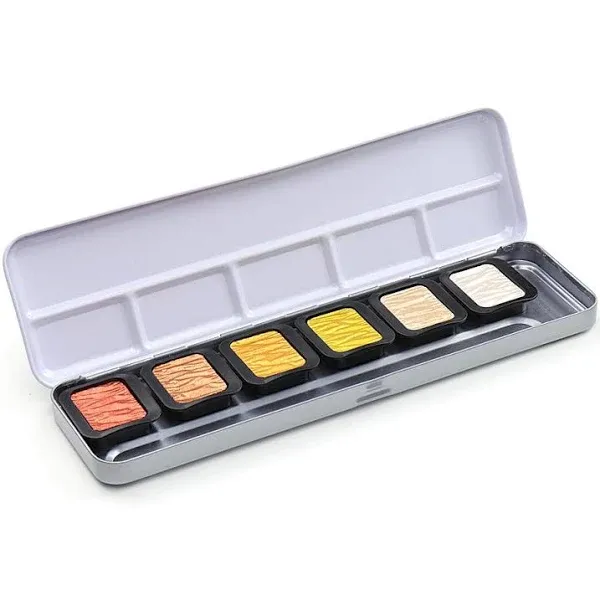 Finetec Pearlescent Metals Watercolor 6 Color Tin Set