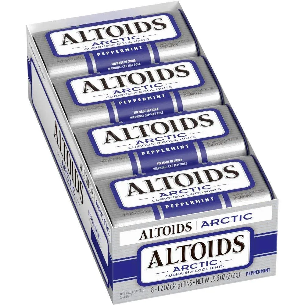 ALTOIDS Artic Mints, Wintergreen Singles Size 1.2 Ounce 8-Count Box