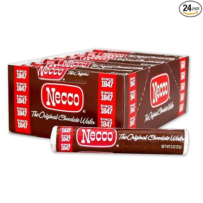 Necco Chocolate Wafers Pack of 24 RollsNecco Chocolate Wafers Pack of 24 Rolls