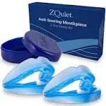 ZQuiet, Anti-Snoring Mouthpiece, Starter Pack with 2 Sizes, Living Hinge & Open Front Design for Comfort & Easy Breathing, Blue