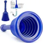 Luigi's Sink and Drain Plunger for Bathrooms, Kitchens, Sinks, Baths and Showers. Small and Powerful, Commercial Style 'Plumbers Plunger' with Large Bellows