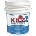 KILZ 2 Latex Interior/Exterior Sealer Stain Blocking Primer, White - 5 gal