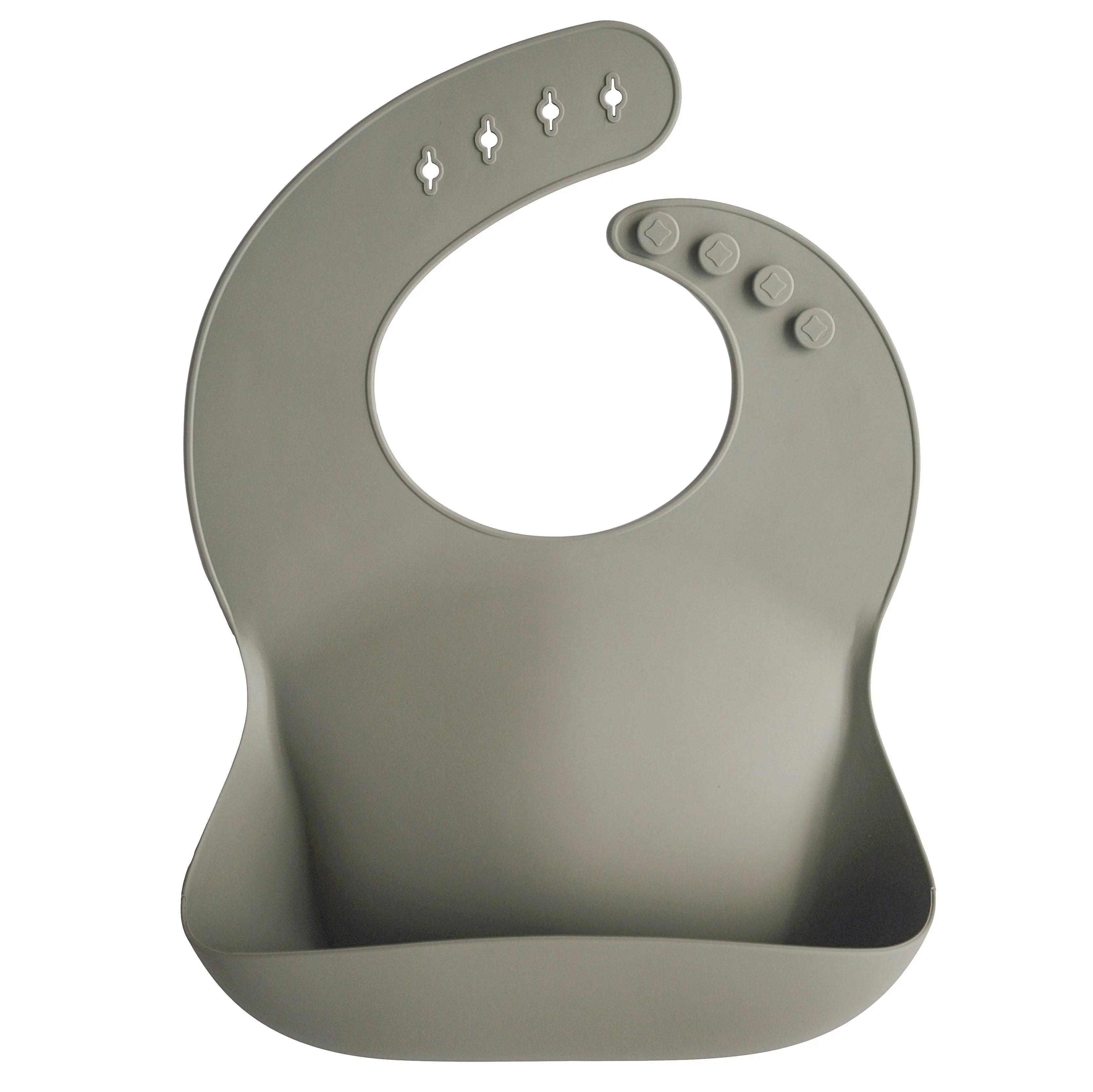 Silicone Baby Bib - Silver Sage