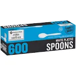 Member''s Mark Heavyweight White Plastic Disposable Spoons