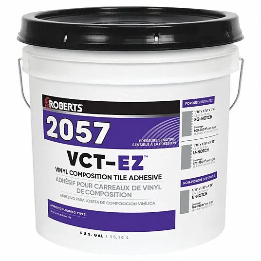 ROBERTS 2057-4 Superior Vinyl Composition Tile Adhesive, 4 Gallon