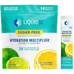 Liquid I.V.® Sugar-Free Hydration Multiplier® - Lemon Lime – Sugar-Free Hydration Powder Packets | Electrolyte Powder Drink Mix | Easy Open Single-Serving Stick | Non-GMO | 14 Servings (Pack of 12)