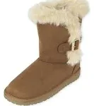 The Children's Place Girls Buckle Faux Fur Chalet Boots