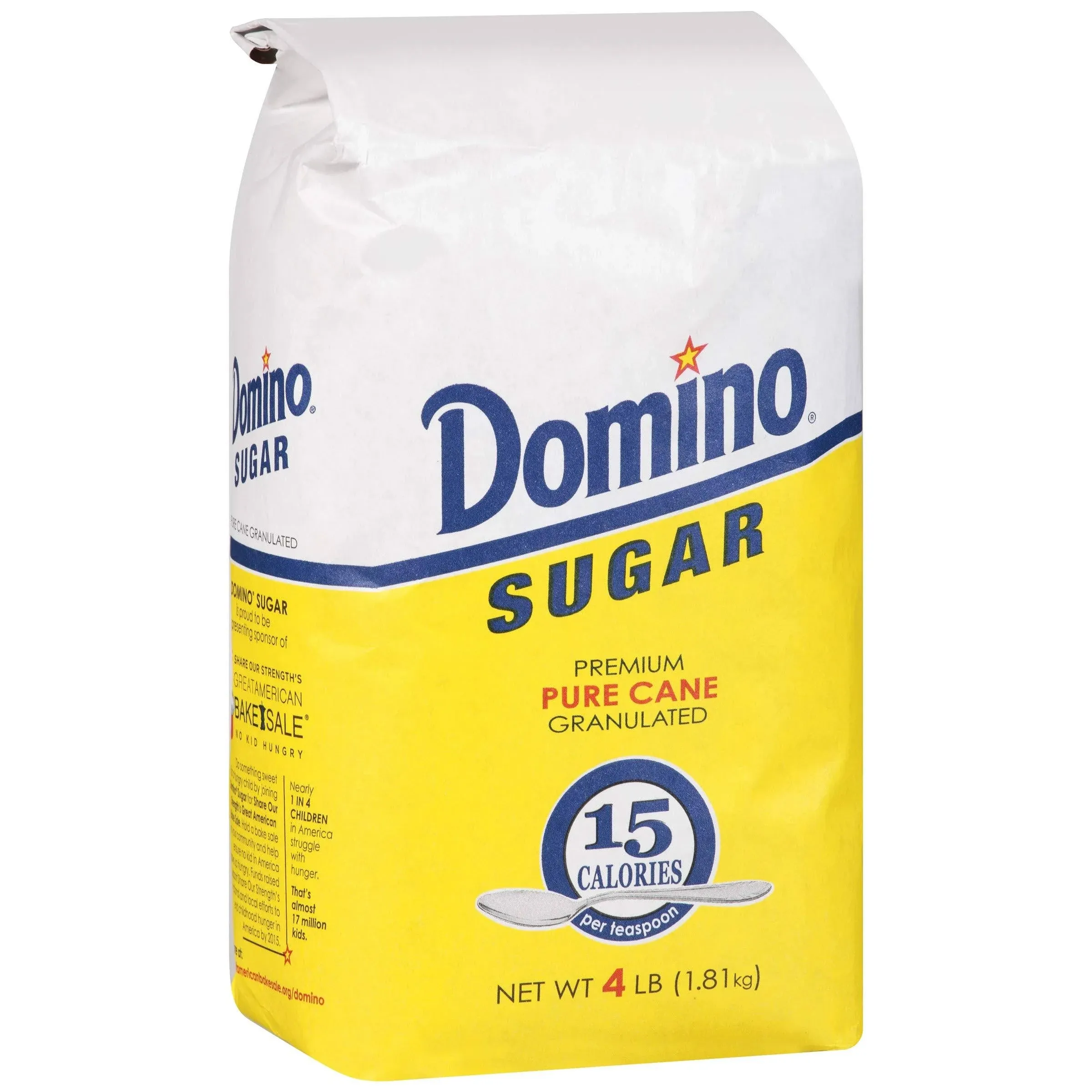 Domino Granulated Pure Cane White Sugar 4 lb Bag (Single)