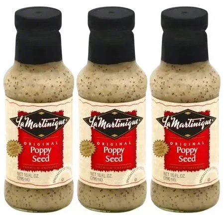 La Martinique Original Poppy Seed Dressing 10 oz (Pack of 3), Women's