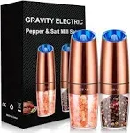 Gravity Electric Pepper and Salt Grinder Set, Adjustable Coarseness, B