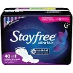 Stayfree Ultra Thin Overnight Pads with Wings