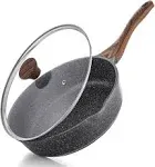 A Home Aluminum Non-Stick Deep Frying Pan Skillet