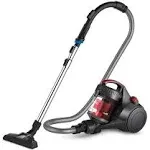 Eureka Whirlwind Bagless Canister Vacuum Cleaner, Lightweight VAC for Carpets and Hard Floors, Red