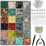 Xmada Jewelry Making Kit - 1587 PCS Beads for Jewelry Making, Jewelry Making Supplies with Crystal Beads, Jewelry Plier, Beading Wire, Earring Hooks, Ring, Bracelet Making Kit for Girls and Adults