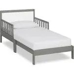 Dream Toddler Bed 29&#034;W x 28&#034;H w/ 2-Bed Rails + Center Legs Steel Gray/White