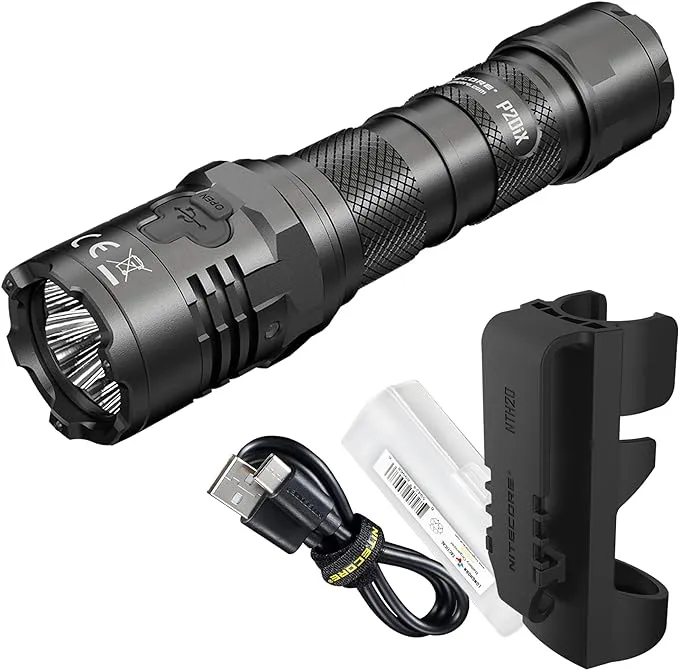  P20iX 4000 Lumen USB-C Rechargeable Tactical Flashlight with LumenTac Battery 