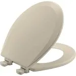 Bemis 500EC 068 Molded Wood Round Toilet Seat with Easy Clean and Change Hinge, 1 Pack, Fawn Beige